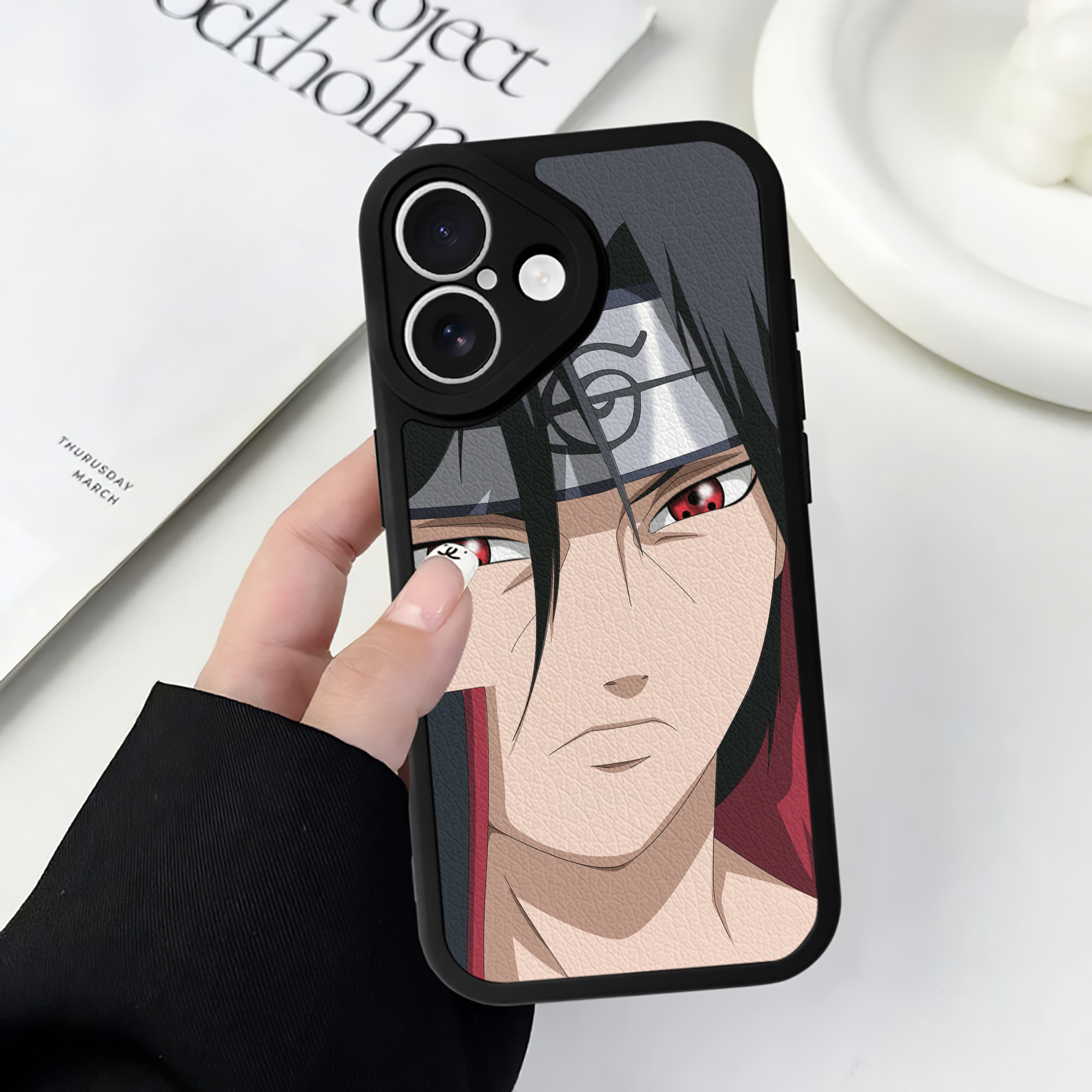 （画像用） NARUTO -ナルト- NARUTO -ナルト- 疾風伝 【iPhone 16シリーズ対応】シリコンスマホケース（レザー調） 材質：シリコン